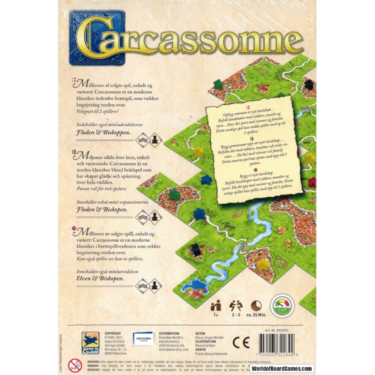 Carcassonne Inkl. River (Svenska)