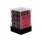 Chessex Dice d6 Sets: Vortex Burgundy with Gold - 12mm Six Sided Die (36) Block of Dice