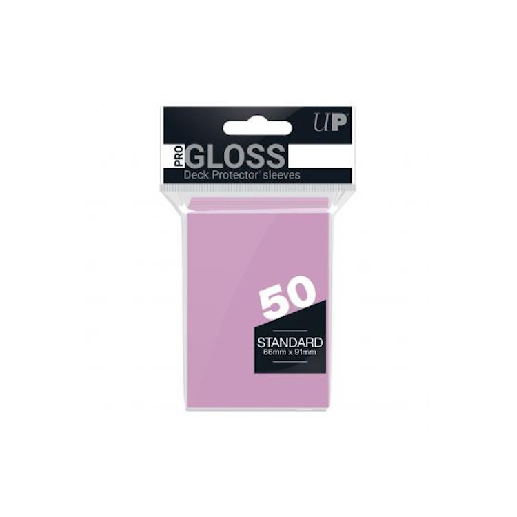 PRO-Gloss 50ct Standard Deck Protector® sleeves: Bright Pink - Ultra pro