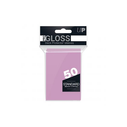 PRO-Gloss 50ct Standard Deck Protector® sleeves: Bright Pink - Ultra pro