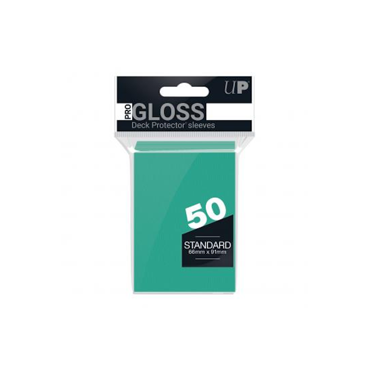 PRO-Gloss Standard Deck Protector® sleeves: Aqua (50 st) - Ultra pro