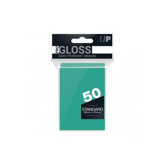 PRO-Gloss Standard Deck Protector® sleeves: Aqua (50 st) - Ultra pro