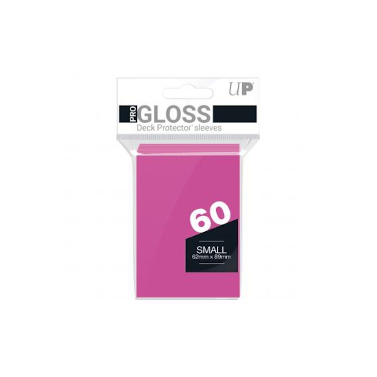 PRO-Gloss Small Deck Protector® sleeves: Bright Pink (60 st) - Ultra pro