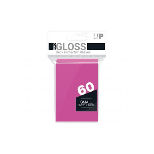 PRO-Gloss Small Deck Protector® sleeves: Bright Pink (60 st) - Ultra pro