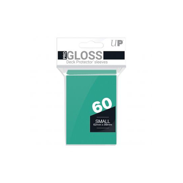 PRO-Gloss 60ct Small Deck Protector® sleeves: Aqua - Ultra pro