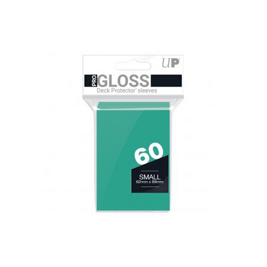 PRO-Gloss 60ct Small Deck Protector® sleeves: Aqua - Ultra pro