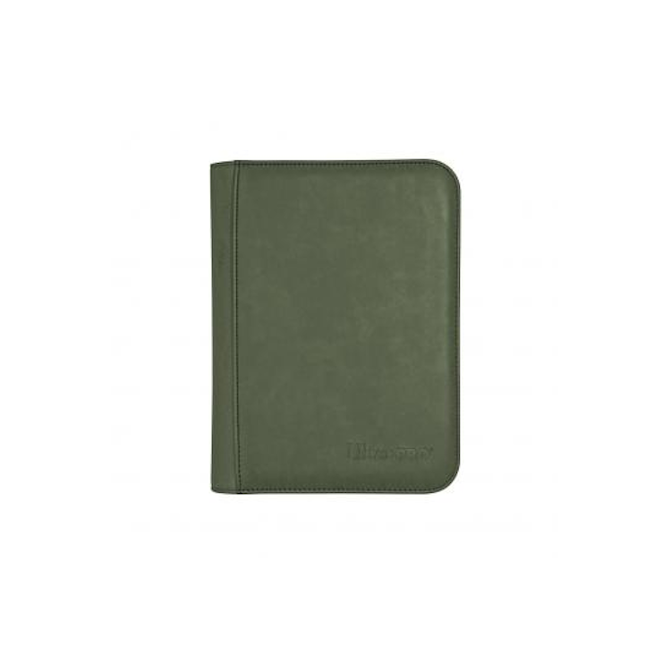 Suede Collection Zippered 4-Pocket Premium PRO-Binder - Emerald - Ultra pro