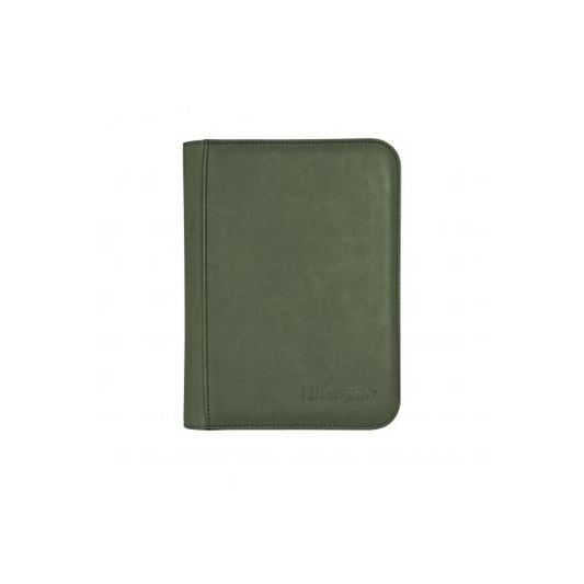 Suede Collection Zippered 4-Pocket Premium PRO-Binder - Emerald - Ultra pro