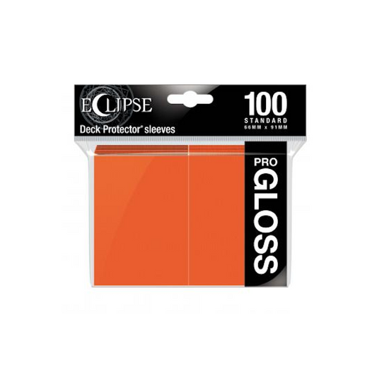 Eclipse Gloss Standard Sleeves: Pumpkin Orange - Ultra pro